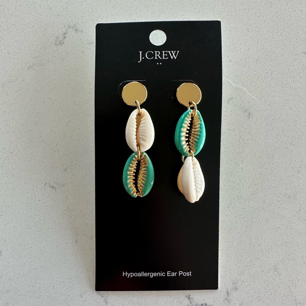 New. J.Crew Shell Earrings